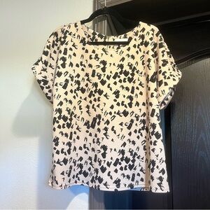 Blouse cheetah / brushstrokes print